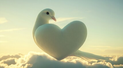 Dove of Peace: A Heart-Shaped Symbol of Love and Hope