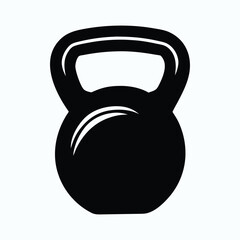 kettlebells silhouette vector art