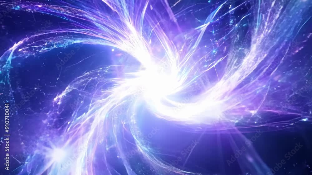 Poster a radiant light explosion fills the cosmic space with shimmering particles, creating a surreal atmos