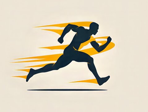 simple illustration of a runner running