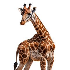 giraffe isolated in white transparent background png © chananart