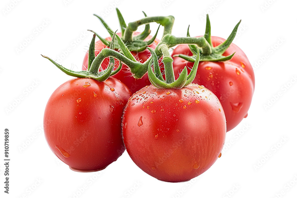 Poster fresh red tomatoes on vine