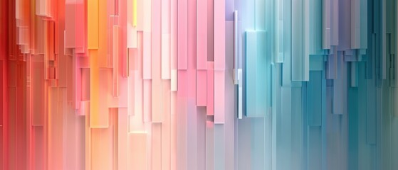 Delicate Pastel Stripes Abstract Background with Varied Widths and Colors