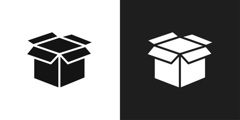 Box icon line art vector
