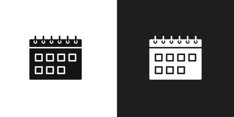 Calendar icon line art vector