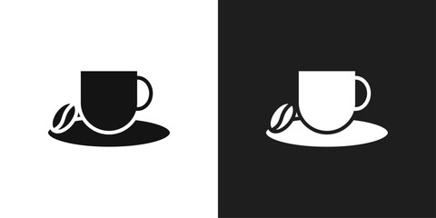 Coffee icon line art vector