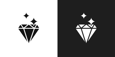 Diamond icon line art vector