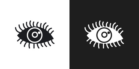 Eye icon line art vector