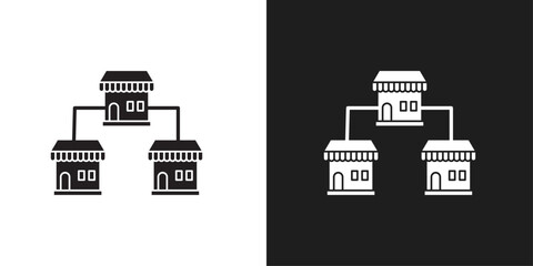 Franchise icon line art vector