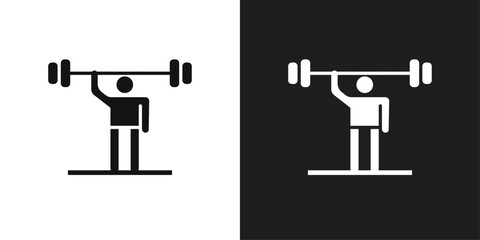Gym icon line art vector