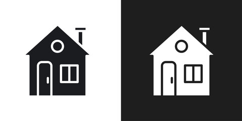 Home icon line art vector