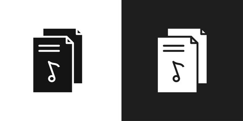 Music File icon line art vector