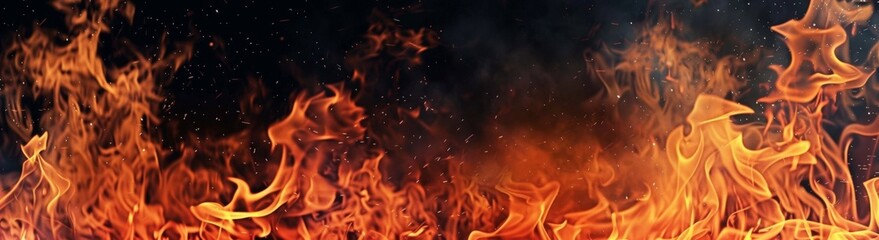 Fototapeta premium Abstract Image of Orange Flames and Sparks