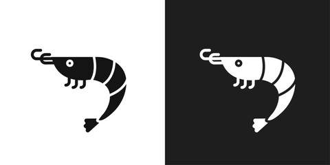 Obraz premium Shrimp icon line art vector