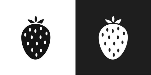 Strawberry icon line art vector