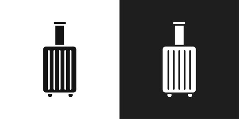 Suitcase icon line art vector