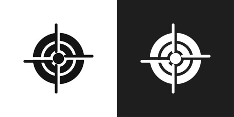 Target icon line art vector