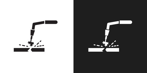 Welding icon line art vector