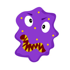 Cartoon bacteria vector illustration