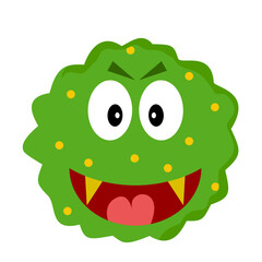 Cartoon bacteria vector illustration