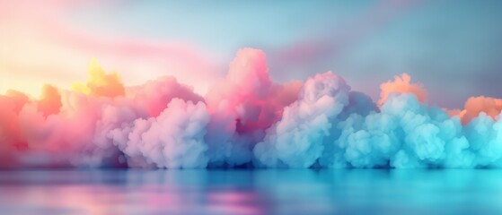 Fototapeta premium Soft Pastel Gradient Background in Perfect for Design Projects