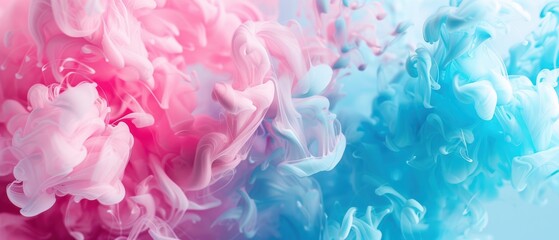 Soft Pastel Watercolor Background with Delicate Pink and Blue Textures