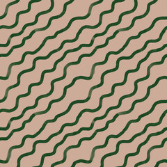 beige and green abstract doodle pattern oil paint