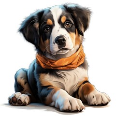 Playful Vector Art of Cute Puppy on Trendy T-Shirt