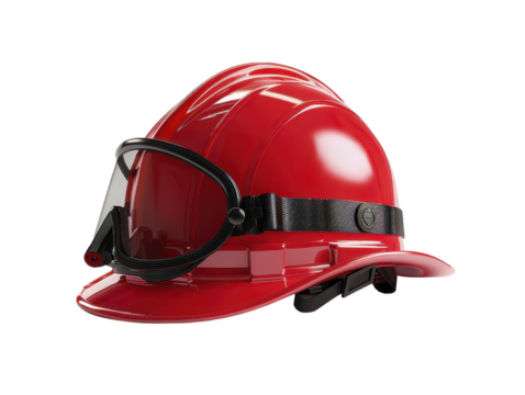 Firefighter helmet isolated on a white background