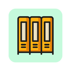 Cupboard line icon. Closet, cabinet, storage. Furniture concept. Can be used for topics like home, equipment, interior