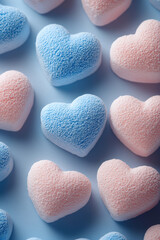 Obraz premium Colorful pastel marshmallows background