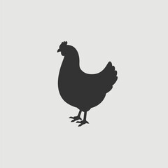 Vector Simple Isolated Chicken Icon