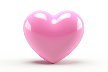 Obraz premium Glossy pink heart illustration