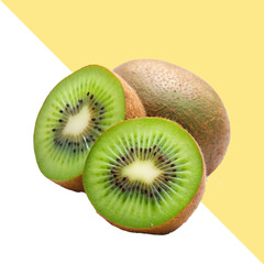 kiwi fruit on white background