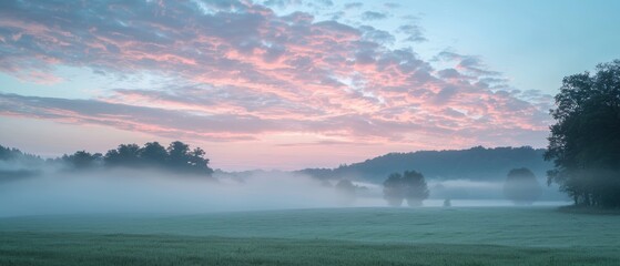 Tranquil Morning Bliss: Soft Pastel Clouds Inspiring Serenity and Peaceful Reflections