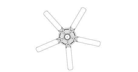 Obraz premium Ceiling fan illustration
