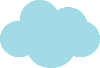 a round sky blue cloud