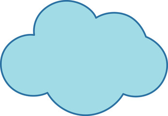 a round sky blue cloud