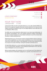 Professional business letterhead modern minimalist style template design template in color. Ideal for both print, web media, business flyer, brochure, website, magazine cover.