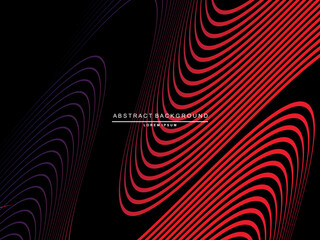 Abstract shining gardien wave lines on black background. Dynamic wave pattern. Modern flowing wavy lines. Futuristic technology concept. Suitable for posters, covers, brochures, flyers, websites, etc.