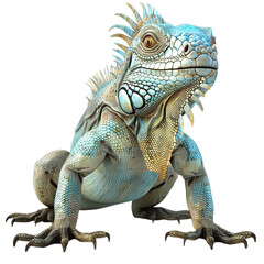 Obraz premium iguana on white background