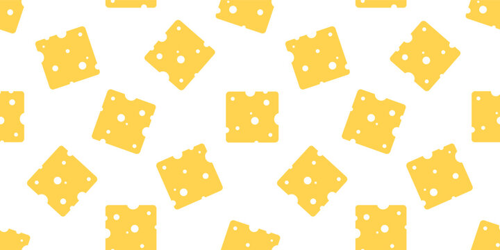 cheese slices seamless pattern print design vector illustration