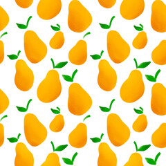 Obraz premium seamless pattern of yellow pear for fabric