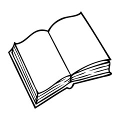 book sketch vector illustration