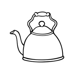 kettle outline vector illustration