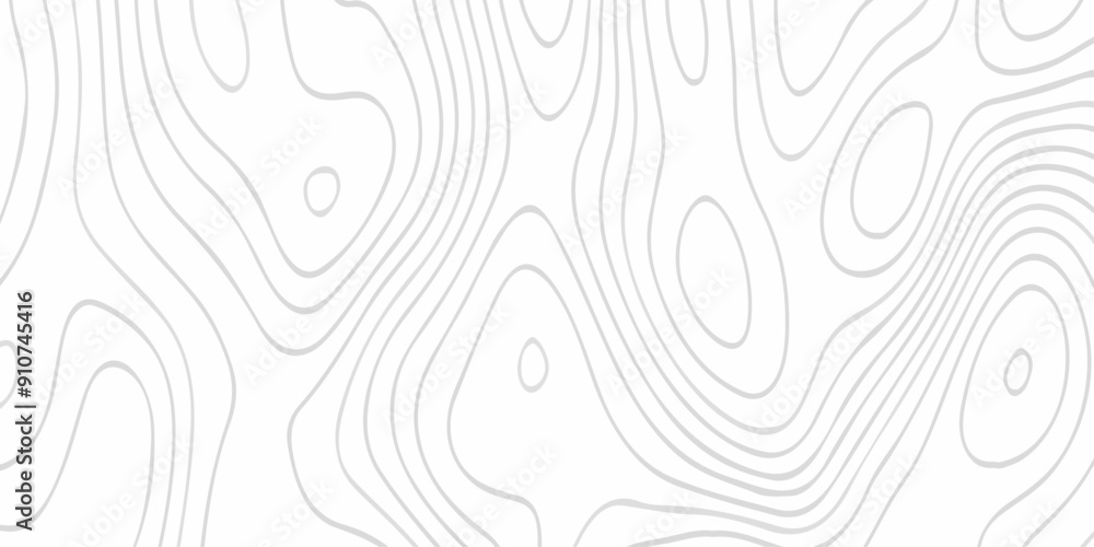 Poster Abstract design seamless pattern with line topographic map. geographic mountain relief. retro topographic map. geographic contour map grid backdrop paper texture. terrain path isolated on background.	
