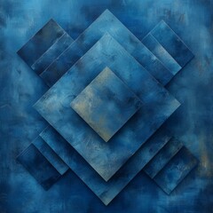 Abstract Blue Geometric Pattern