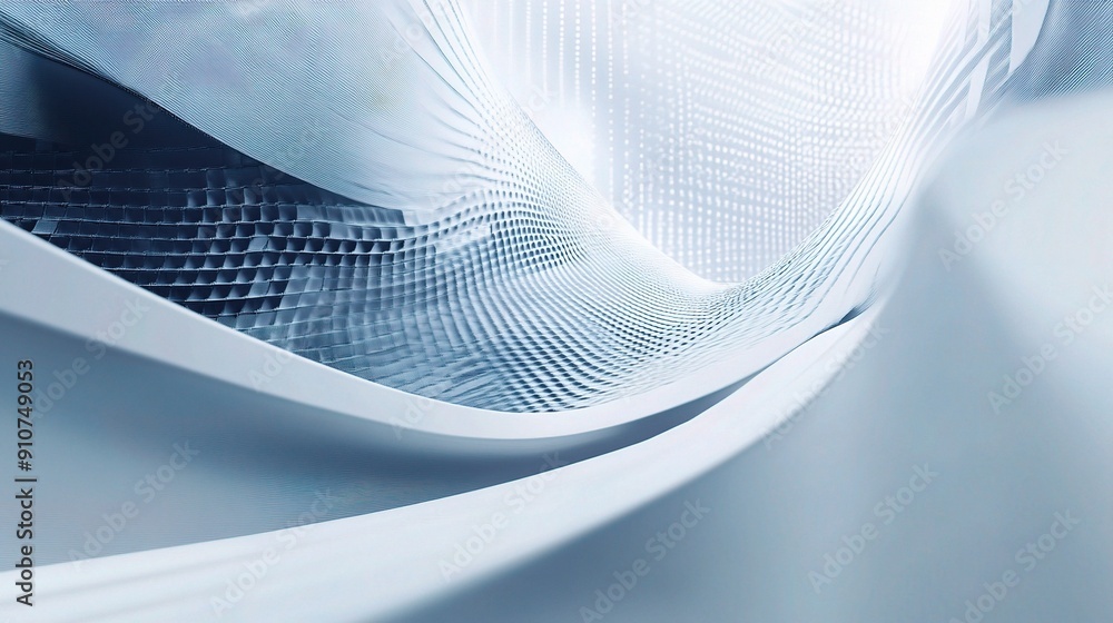 Poster abstract architectural lines: a mesmerizing blend of soft white and cool gray, capturing the essence