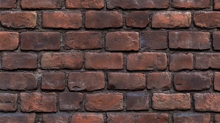 Obraz premium Realistic High-Detail Red Brick Wall Texture for Urban and Industrial Designs
