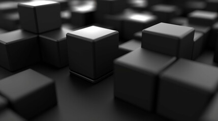 Dark Abstract Design, Sophisticated Black and Gray Hues